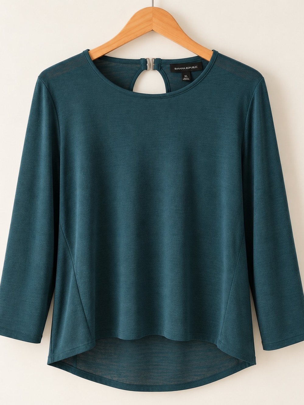 Banana Republic Dark Teal Open Back Lightweight Knit Top - XL